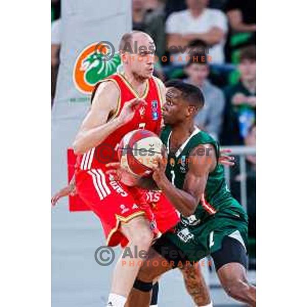 in action during AdmiralBet ABA League 2025/2026 basketball match between Cedevita Olimpija (SLO) and Crvena Zvezda (SRB) in SRC Stozice, Ljubljana, Slovenia on November 17, 2025.