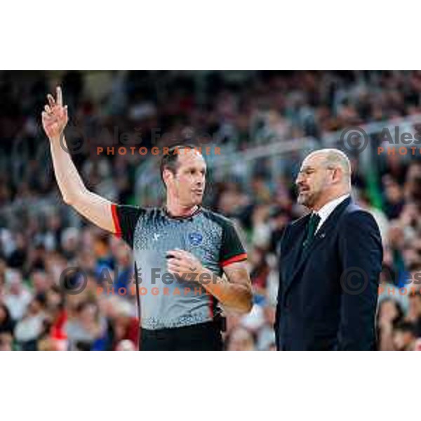 in action during AdmiralBet ABA League 2025/2026 basketball match between Cedevita Olimpija (SLO) and Crvena Zvezda (SRB) in SRC Stozice, Ljubljana, Slovenia on November 17, 2025.