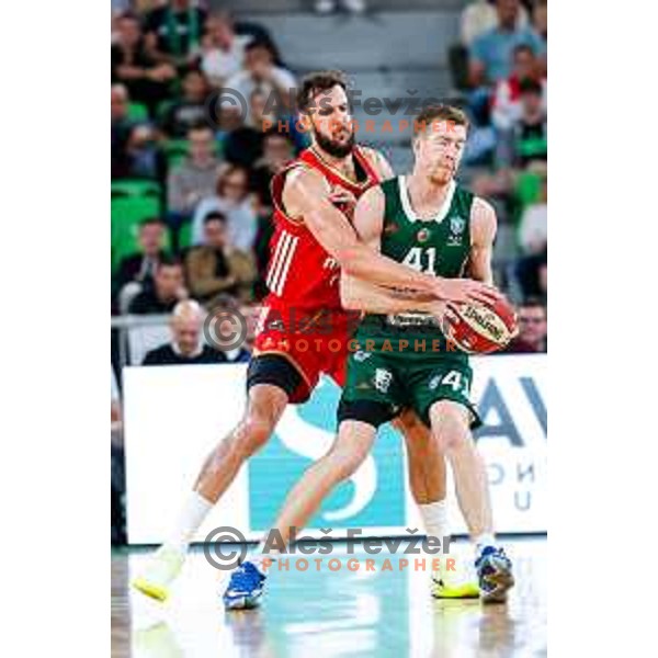 in action during AdmiralBet ABA League 2025/2026 basketball match between Cedevita Olimpija (SLO) and Crvena Zvezda (SRB) in SRC Stozice, Ljubljana, Slovenia on November 17, 2025.