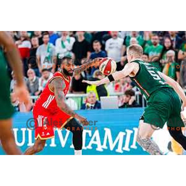 in action during AdmiralBet ABA League 2025/2026 basketball match between Cedevita Olimpija (SLO) and Crvena Zvezda (SRB) in SRC Stozice, Ljubljana, Slovenia on November 17, 2025.