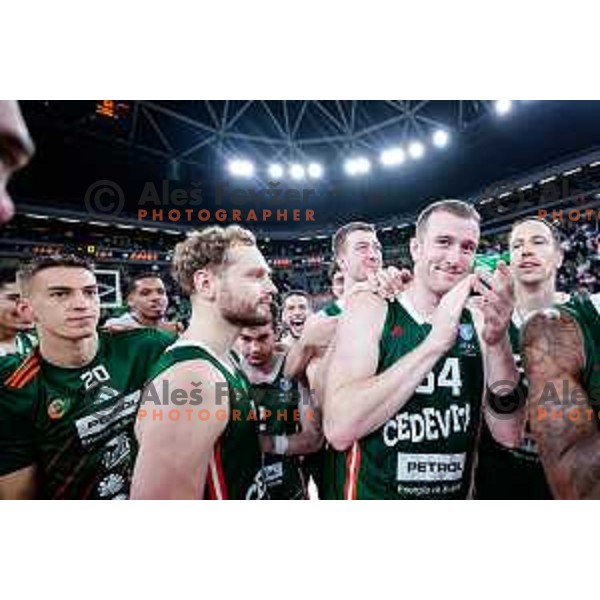 in action during AdmiralBet ABA League 2025/2026 basketball match between Cedevita Olimpija (SLO) and Crvena Zvezda (SRB) in SRC Stozice, Ljubljana, Slovenia on November 17, 2025.