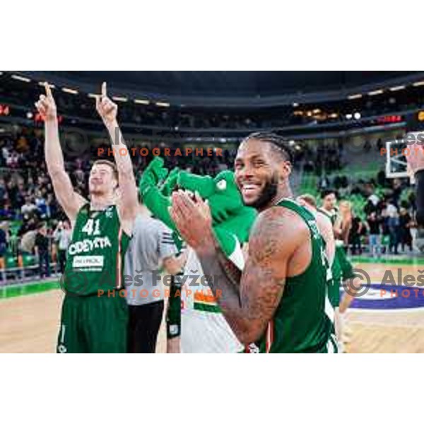in action during AdmiralBet ABA League 2025/2026 basketball match between Cedevita Olimpija (SLO) and Crvena Zvezda (SRB) in SRC Stozice, Ljubljana, Slovenia on November 17, 2025.