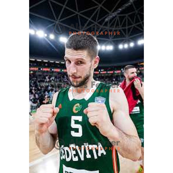 in action during AdmiralBet ABA League 2025/2026 basketball match between Cedevita Olimpija (SLO) and Crvena Zvezda (SRB) in SRC Stozice, Ljubljana, Slovenia on November 17, 2025.