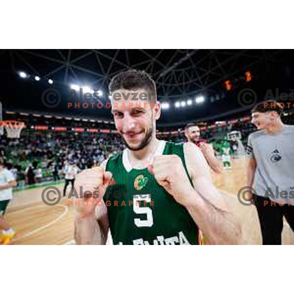 in action during AdmiralBet ABA League 2025/2026 basketball match between Cedevita Olimpija (SLO) and Crvena Zvezda (SRB) in SRC Stozice, Ljubljana, Slovenia on November 17, 2025.