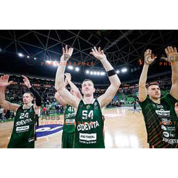 in action during AdmiralBet ABA League 2025/2026 basketball match between Cedevita Olimpija (SLO) and Crvena Zvezda (SRB) in SRC Stozice, Ljubljana, Slovenia on November 17, 2025.