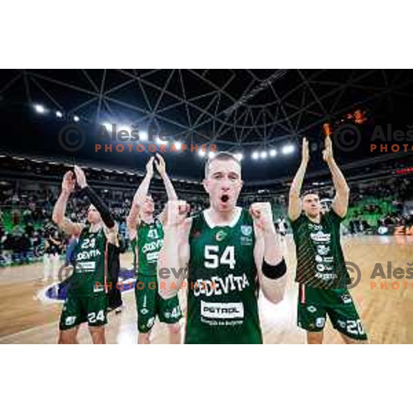 in action during AdmiralBet ABA League 2025/2026 basketball match between Cedevita Olimpija (SLO) and Crvena Zvezda (SRB) in SRC Stozice, Ljubljana, Slovenia on November 17, 2025.