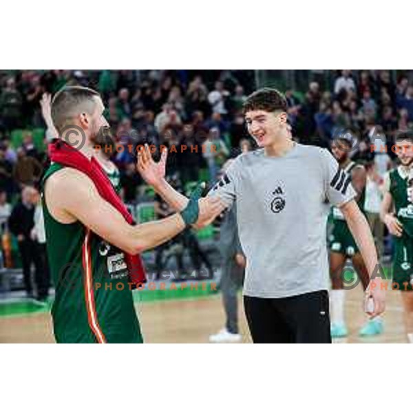 in action during AdmiralBet ABA League 2025/2026 basketball match between Cedevita Olimpija (SLO) and Crvena Zvezda (SRB) in SRC Stozice, Ljubljana, Slovenia on November 17, 2025. Photo: Filip Barbalic