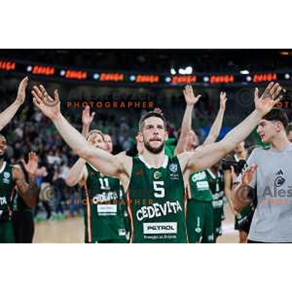in action during AdmiralBet ABA League 2025/2026 basketball match between Cedevita Olimpija (SLO) and Crvena Zvezda (SRB) in SRC Stozice, Ljubljana, Slovenia on November 17, 2025. Photo: Filip Barbalic