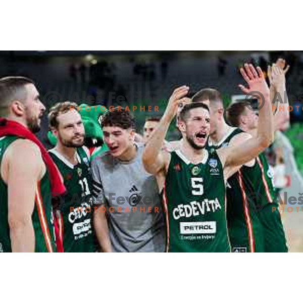 in action during AdmiralBet ABA League 2025/2026 basketball match between Cedevita Olimpija (SLO) and Crvena Zvezda (SRB) in SRC Stozice, Ljubljana, Slovenia on November 17, 2025. Photo: Filip Barbalic