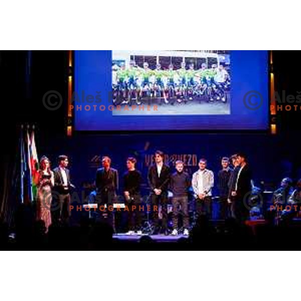 Slovenia Men\'s Road Cycling team at Evening of the Stars- Slovenia Cycling Federation Annual event in Ljubljana, Slovenia on November 17, 2025