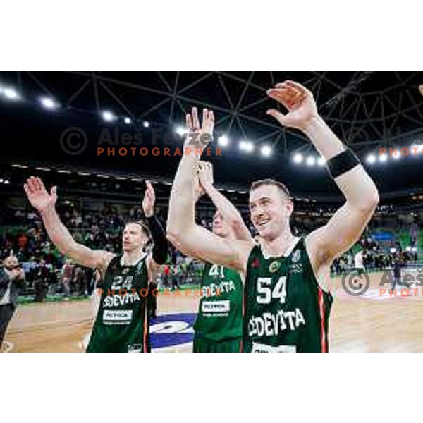 during AdmiralBet ABA League 2025/2026 basketball match between Cedevita Olimpija (SLO) and Crvena Zvezda (SRB) in SRC Stozice, Ljubljana, Slovenia on November 17, 2025