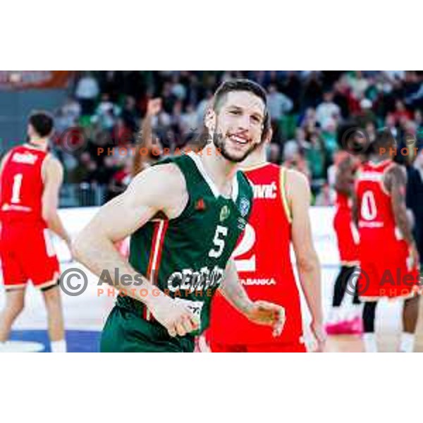 during AdmiralBet ABA League 2025/2026 basketball match between Cedevita Olimpija (SLO) and Crvena Zvezda (SRB) in SRC Stozice, Ljubljana, Slovenia on November 17, 2025