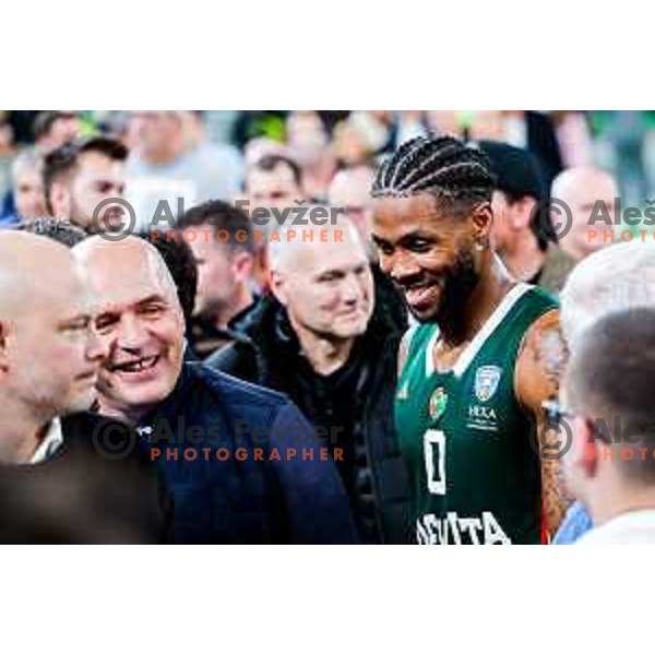 during AdmiralBet ABA League 2025/2026 basketball match between Cedevita Olimpija (SLO) and Crvena Zvezda (SRB) in SRC Stozice, Ljubljana, Slovenia on November 17, 2025