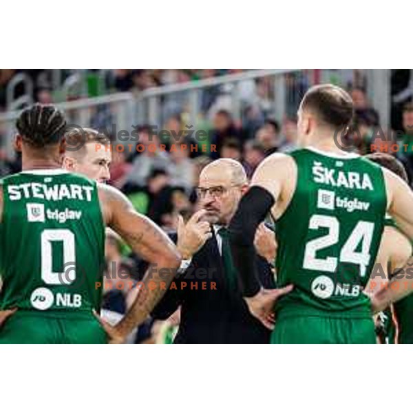 during AdmiralBet ABA League 2025/2026 basketball match between Cedevita Olimpija (SLO) and Crvena Zvezda (SRB) in SRC Stozice, Ljubljana, Slovenia on November 17, 2025