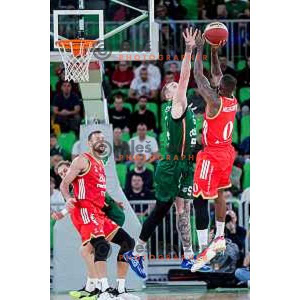 during AdmiralBet ABA League 2025/2026 basketball match between Cedevita Olimpija (SLO) and Crvena Zvezda (SRB) in SRC Stozice, Ljubljana, Slovenia on November 17, 2025