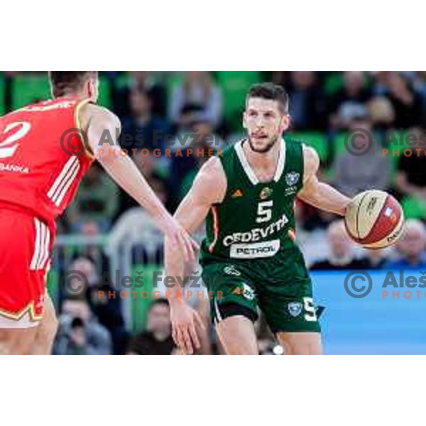 during AdmiralBet ABA League 2025/2026 basketball match between Cedevita Olimpija (SLO) and Crvena Zvezda (SRB) in SRC Stozice, Ljubljana, Slovenia on November 17, 2025