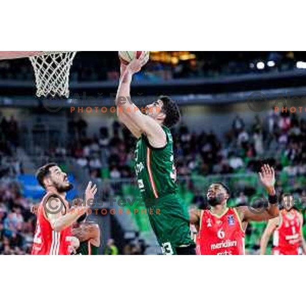 during AdmiralBet ABA League 2025/2026 basketball match between Cedevita Olimpija (SLO) and Crvena Zvezda (SRB) in SRC Stozice, Ljubljana, Slovenia on November 17, 2025
