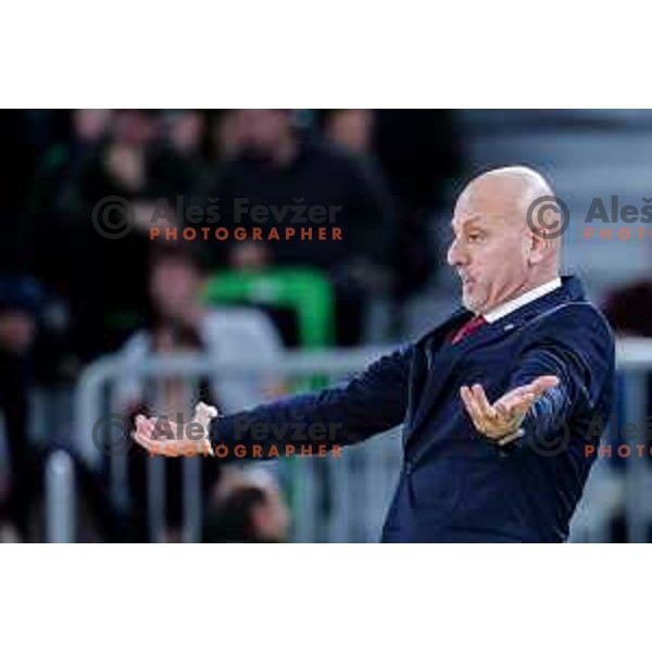 Sasa Obradovic, head coach of Crvena Zvezda during AdmiralBet ABA League 2025/2026 basketball match between Cedevita Olimpija (SLO) and Crvena Zvezda (SRB) in SRC Stozice, Ljubljana, Slovenia on November 17, 2025.