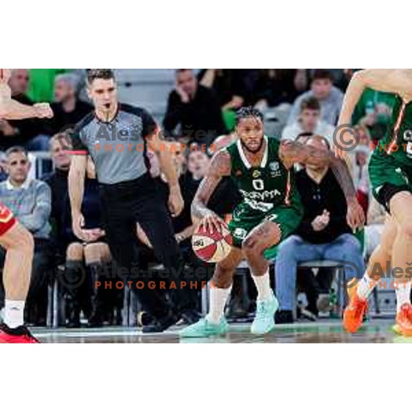 during AdmiralBet ABA League 2025/2026 basketball match between Cedevita Olimpija (SLO) and Crvena Zvezda (SRB) in SRC Stozice, Ljubljana, Slovenia on November 17, 2025