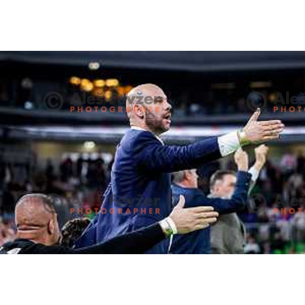 during AdmiralBet ABA League 2025/2026 basketball match between Cedevita Olimpija (SLO) and Crvena Zvezda (SRB) in SRC Stozice, Ljubljana, Slovenia on November 17, 2025