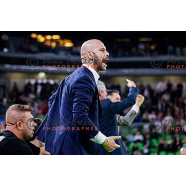 during AdmiralBet ABA League 2025/2026 basketball match between Cedevita Olimpija (SLO) and Crvena Zvezda (SRB) in SRC Stozice, Ljubljana, Slovenia on November 17, 2025