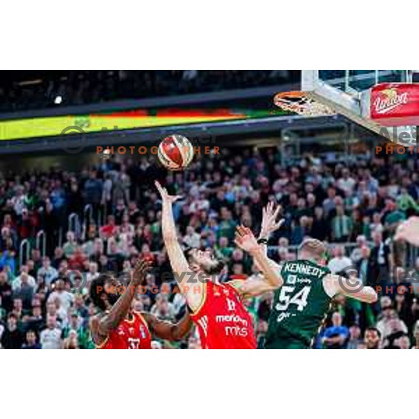 during AdmiralBet ABA League 2025/2026 basketball match between Cedevita Olimpija (SLO) and Crvena Zvezda (SRB) in SRC Stozice, Ljubljana, Slovenia on November 17, 2025