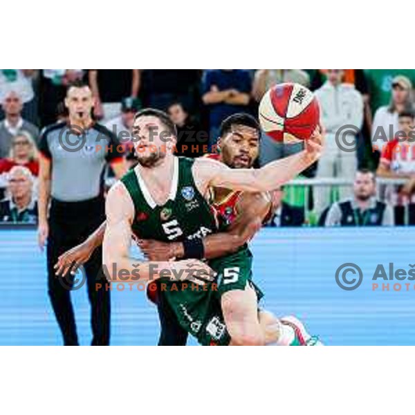 during AdmiralBet ABA League 2025/2026 basketball match between Cedevita Olimpija (SLO) and Crvena Zvezda (SRB) in SRC Stozice, Ljubljana, Slovenia on November 17, 2025