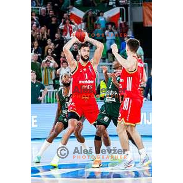 during AdmiralBet ABA League 2025/2026 basketball match between Cedevita Olimpija (SLO) and Crvena Zvezda (SRB) in SRC Stozice, Ljubljana, Slovenia on November 17, 2025