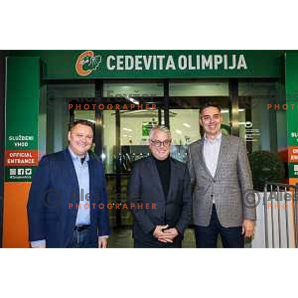 Minister of Sport Matjaz Han during Businness Club Talk before AdmiralBet ABA League 2025/2026 basketball match between Cedevita Olimpija (SLO) and Crvena Zvezda (SRB) in SRC Stozice, Ljubljana, Slovenia on November 17, 2025
