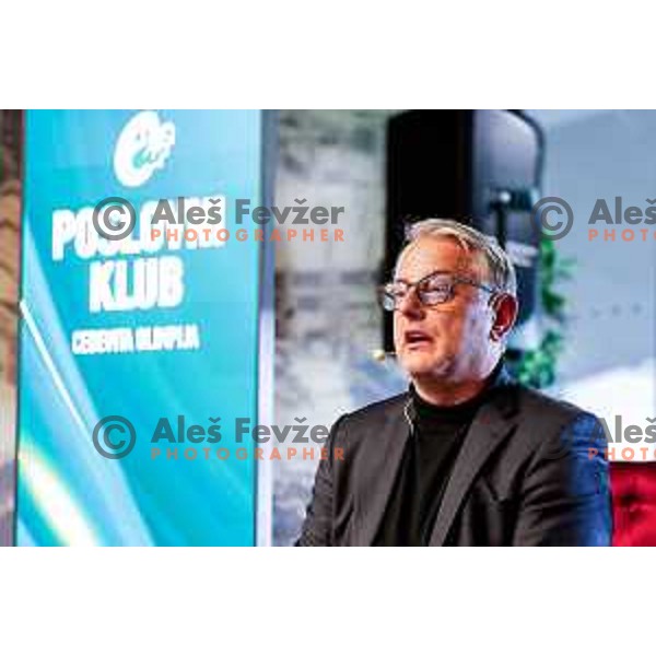 Minister of Sport Matjaz Han during Businness Club Talk before AdmiralBet ABA League 2025/2026 basketball match between Cedevita Olimpija (SLO) and Crvena Zvezda (SRB) in SRC Stozice, Ljubljana, Slovenia on November 17, 2025