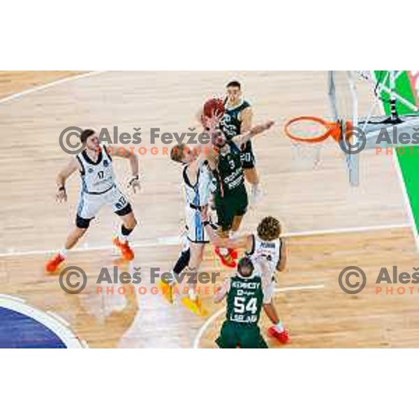 in action during BKT EuroCup 2025-2026 basketball match between Cedevita Olimpija (SLO) and Veolia Towers Hamburg (GER) in SRC Stozice, Ljubljana, Slovenia on November 19, 2025