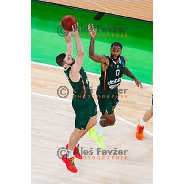 in action during BKT EuroCup 2025-2026 basketball match between Cedevita Olimpija (SLO) and Veolia Towers Hamburg (GER) in SRC Stozice, Ljubljana, Slovenia on November 19, 2025