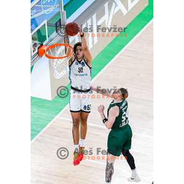 in action during BKT EuroCup 2025-2026 basketball match between Cedevita Olimpija (SLO) and Veolia Towers Hamburg (GER) in SRC Stozice, Ljubljana, Slovenia on November 19, 2025