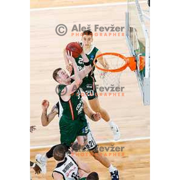 in action during BKT EuroCup 2025-2026 basketball match between Cedevita Olimpija (SLO) and Veolia Towers Hamburg (GER) in SRC Stozice, Ljubljana, Slovenia on November 19, 2025