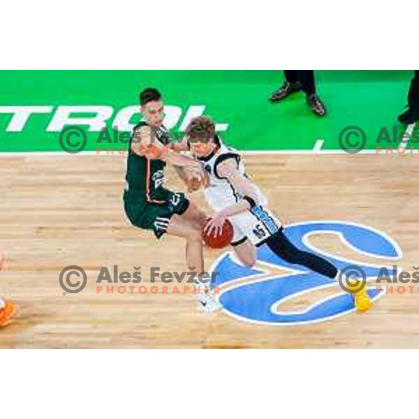 in action during BKT EuroCup 2025-2026 basketball match between Cedevita Olimpija (SLO) and Veolia Towers Hamburg (GER) in SRC Stozice, Ljubljana, Slovenia on November 19, 2025