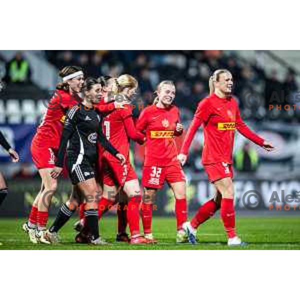 in action during UEFA Women’s Europa Cup football match between ZNK Mura Nona (SLO) and FC Nordsjaelland (DEN) in Fazanerija, Murska Sobota, Slovenia on November 19, 2025. Photo: Jure Banfi
