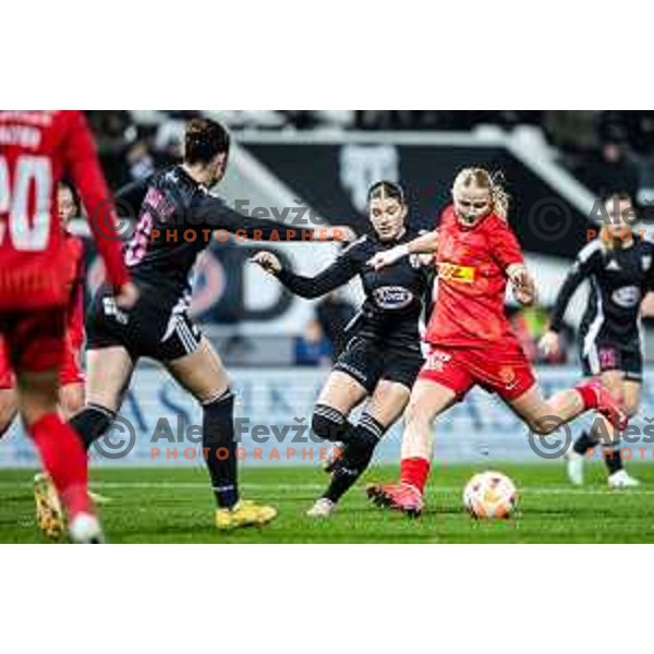 in action during UEFA Women’s Europa Cup football match between ZNK Mura Nona (SLO) and FC Nordsjaelland (DEN) in Fazanerija, Murska Sobota, Slovenia on November 19, 2025. Photo: Jure Banfi