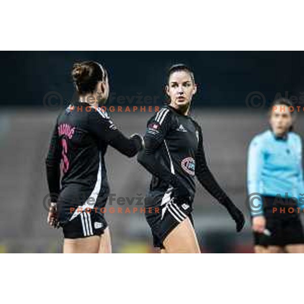Lucija Kos in action during UEFA Women’s Europa Cup football match between ZNK Mura Nona (SLO) and FC Nordsjaelland (DEN) in Fazanerija, Murska Sobota, Slovenia on November 19, 2025. Photo: Jure Banfi