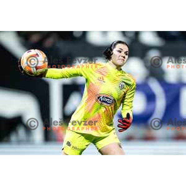 Sara Nemet in action during UEFA Women’s Europa Cup football match between ZNK Mura Nona (SLO) and FC Nordsjaelland (DEN) in Fazanerija, Murska Sobota, Slovenia on November 19, 2025. Photo: Jure Banfi