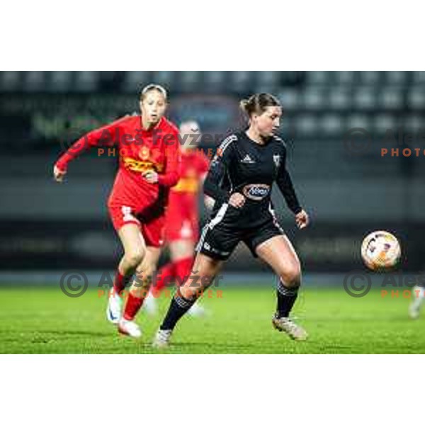 in action during UEFA Women’s Europa Cup football match between ZNK Mura Nona (SLO) and FC Nordsjaelland (DEN) in Fazanerija, Murska Sobota, Slovenia on November 19, 2025. Photo: Jure Banfi