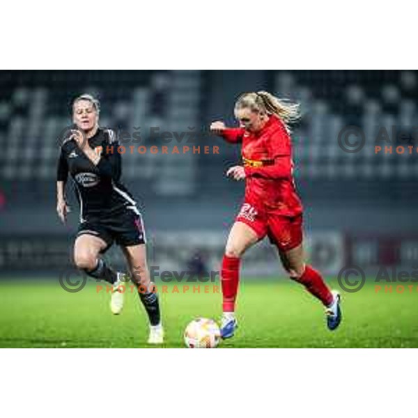 Anna Walter in action during UEFA Women’s Europa Cup football match between ZNK Mura Nona (SLO) and FC Nordsjaelland (DEN) in Fazanerija, Murska Sobota, Slovenia on November 19, 2025. Photo: Jure Banfi