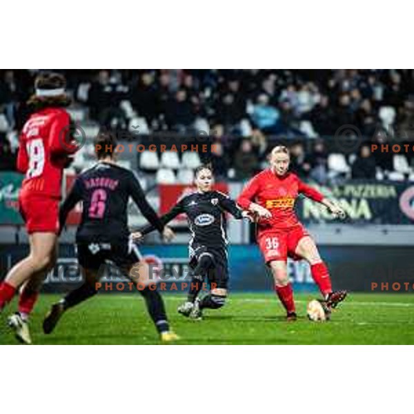 Alberte Mott in action during UEFA Women’s Europa Cup football match between ZNK Mura Nona (SLO) and FC Nordsjaelland (DEN) in Fazanerija, Murska Sobota, Slovenia on November 19, 2025. Photo: Jure Banfi