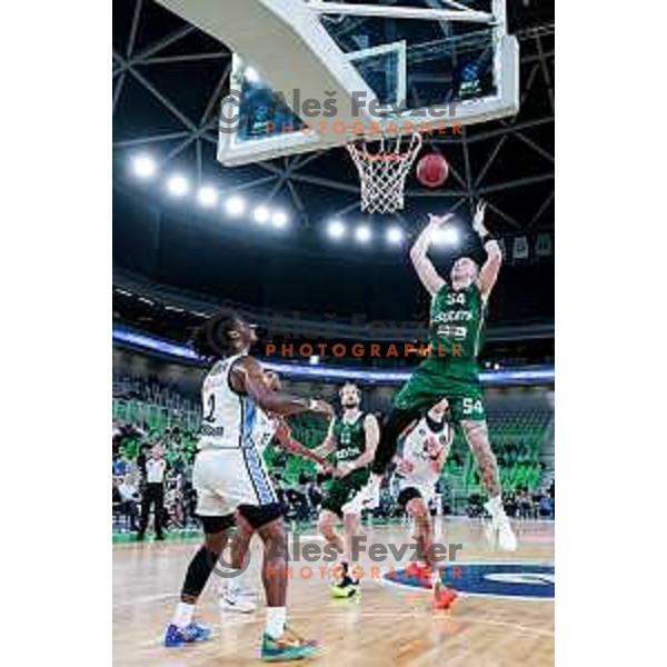 Thomas Kennedy in action during BKT EuroCup 2025-2026 basketball match between Cedevita Olimpija (SLO) and Veolia Towers Hamburg (GER) in SRC Stozice, Ljubljana, Slovenia on November 19, 2025