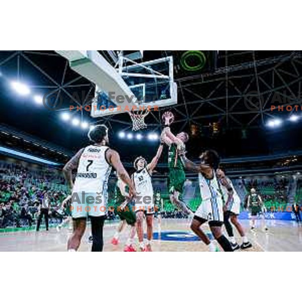 Thomas Kennedy in action during BKT EuroCup 2025-2026 basketball match between Cedevita Olimpija (SLO) and Veolia Towers Hamburg (GER) in SRC Stozice, Ljubljana, Slovenia on November 19, 2025