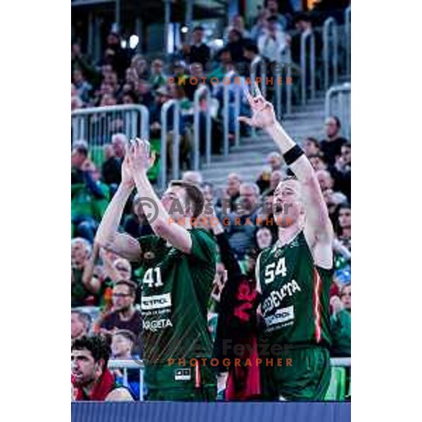 Thomas Kennedy in action during BKT EuroCup 2025-2026 basketball match between Cedevita Olimpija (SLO) and Veolia Towers Hamburg (GER) in SRC Stozice, Ljubljana, Slovenia on November 19, 2025