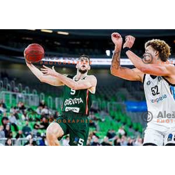 in action during BKT EuroCup 2025-2026 basketball match between Cedevita Olimpija (SLO) and Veolia Towers Hamburg (GER) in SRC Stozice, Ljubljana, Slovenia on November 19, 2025