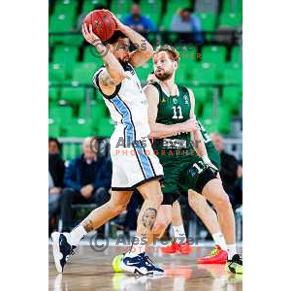 in action during BKT EuroCup 2025-2026 basketball match between Cedevita Olimpija (SLO) and Veolia Towers Hamburg (GER) in SRC Stozice, Ljubljana, Slovenia on November 19, 2025