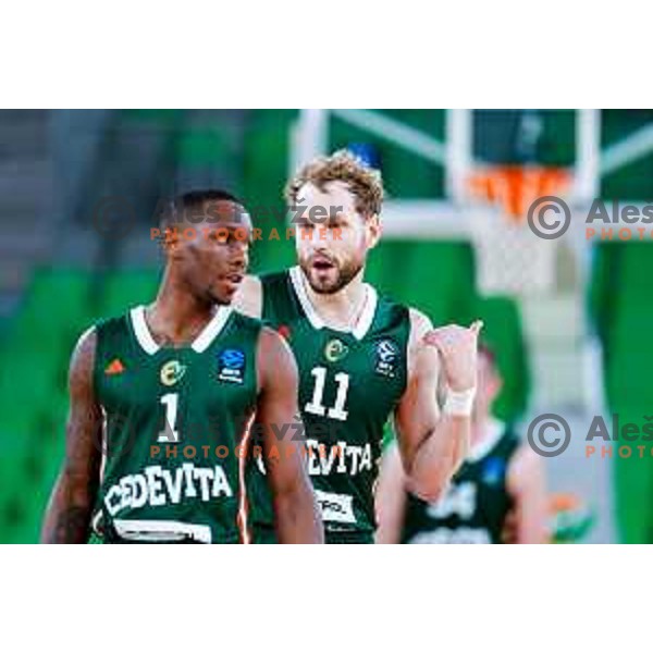 in action during BKT EuroCup 2025-2026 basketball match between Cedevita Olimpija (SLO) and Veolia Towers Hamburg (GER) in SRC Stozice, Ljubljana, Slovenia on November 19, 2025