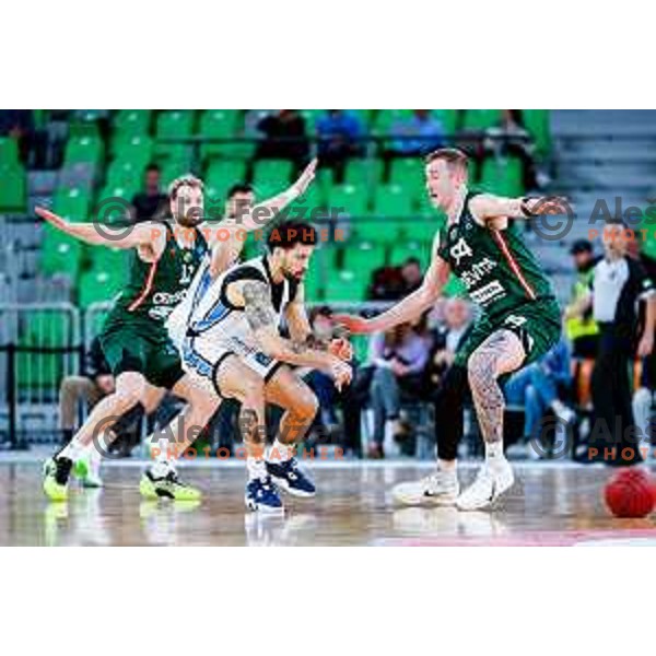 Thomas Kennedy in action during BKT EuroCup 2025-2026 basketball match between Cedevita Olimpija (SLO) and Veolia Towers Hamburg (GER) in SRC Stozice, Ljubljana, Slovenia on November 19, 2025