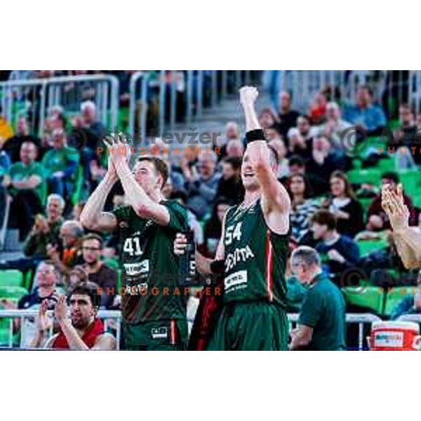 Thomas Kennedy in action during BKT EuroCup 2025-2026 basketball match between Cedevita Olimpija (SLO) and Veolia Towers Hamburg (GER) in SRC Stozice, Ljubljana, Slovenia on November 19, 2025